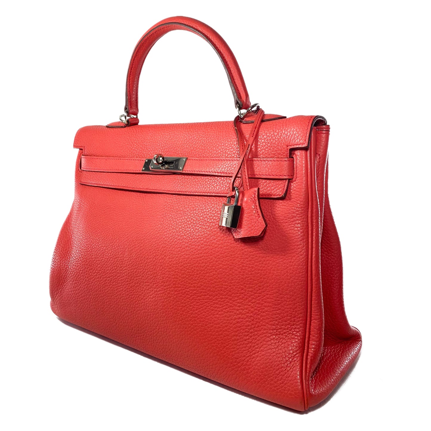 Hermes Kelly 35 Rose Jaipur Togo Palladium Hardware