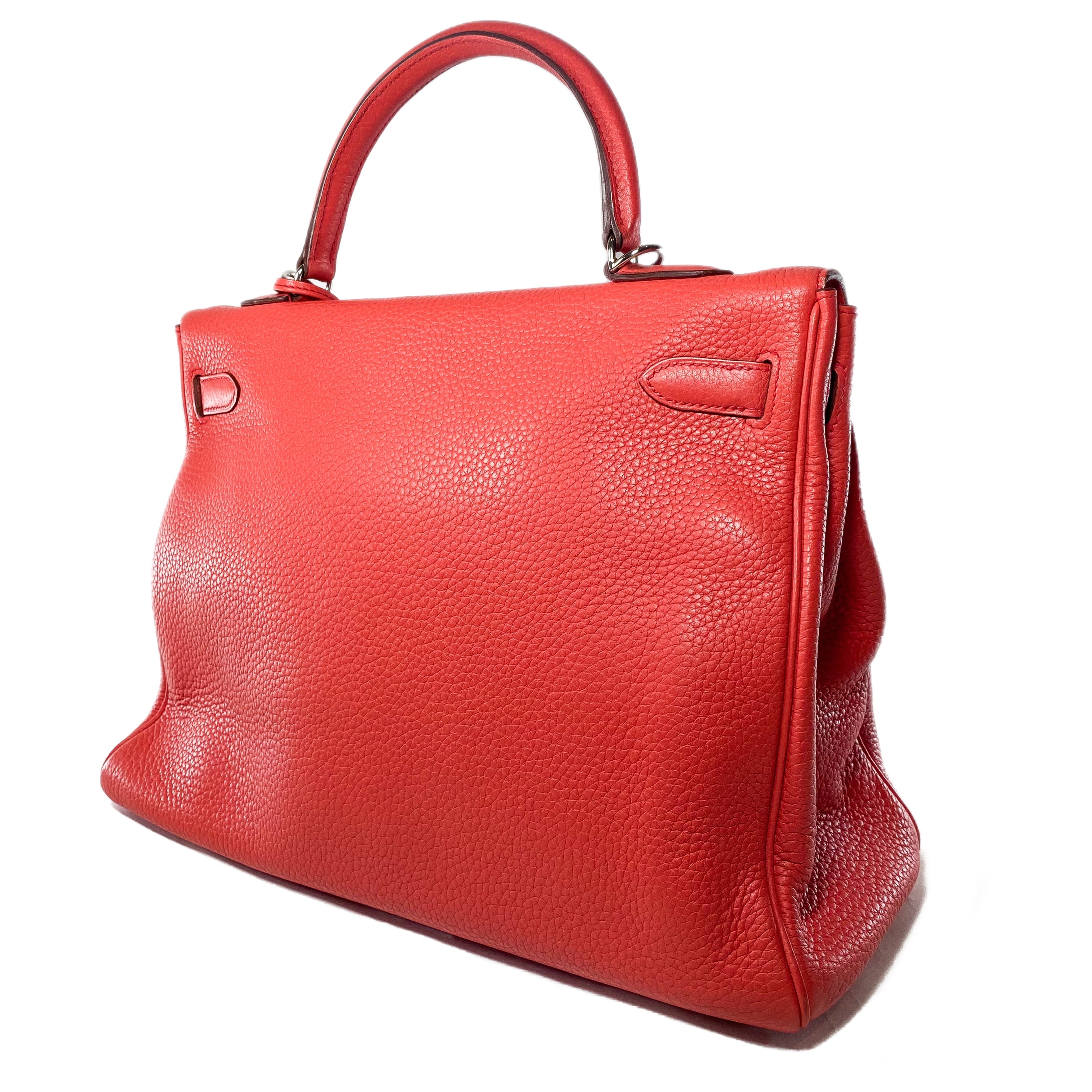 Hermes Kelly 35 Rose Jaipur Togo Palladium Hardware