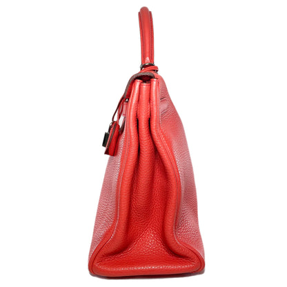 Hermes Kelly 35 Rose Jaipur Togo Palladium Hardware