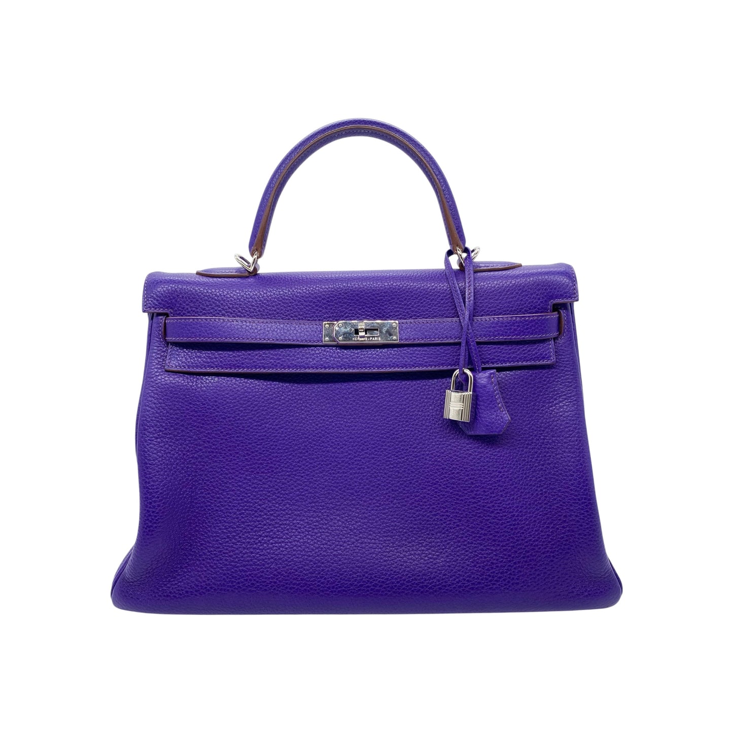 Hermes Kelly 35 Iris Clemence Palladium Hardware