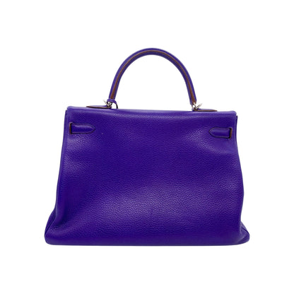 Hermes Kelly 35 Iris Clemence Palladium Hardware