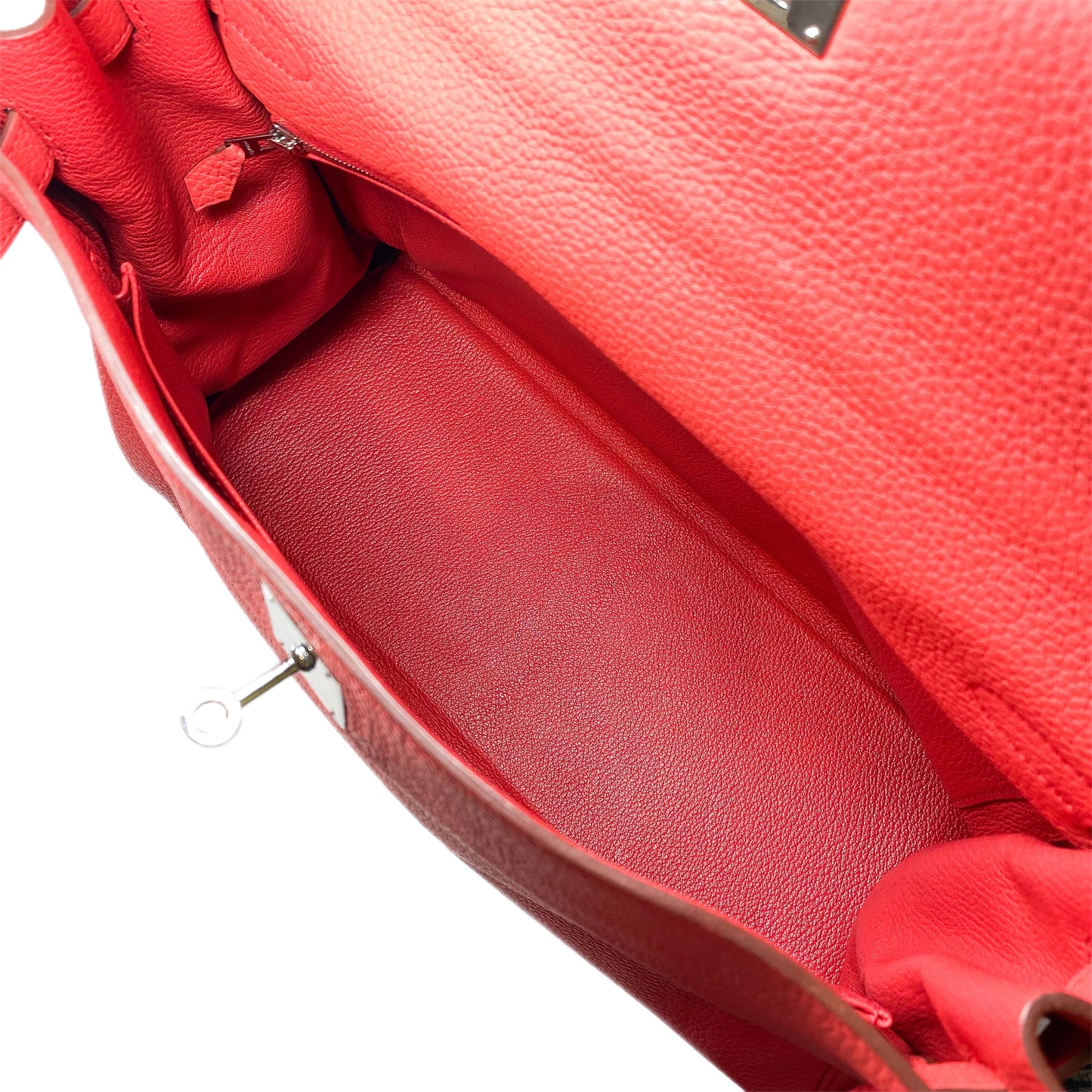 Hermes Kelly 35 Rose Jaipur Togo Palladium Hardware