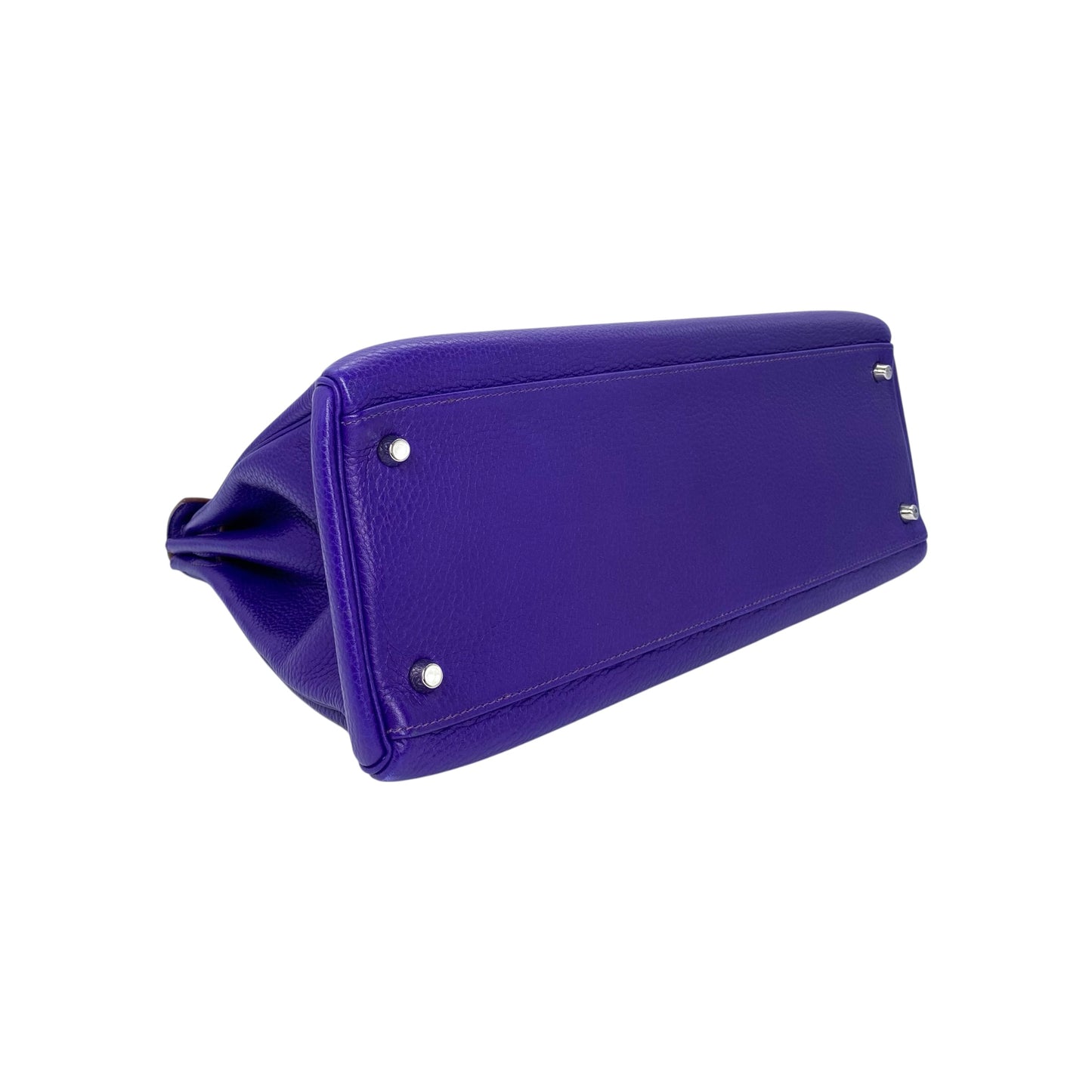 Hermes Kelly 35 Iris Clemence Palladium Hardware