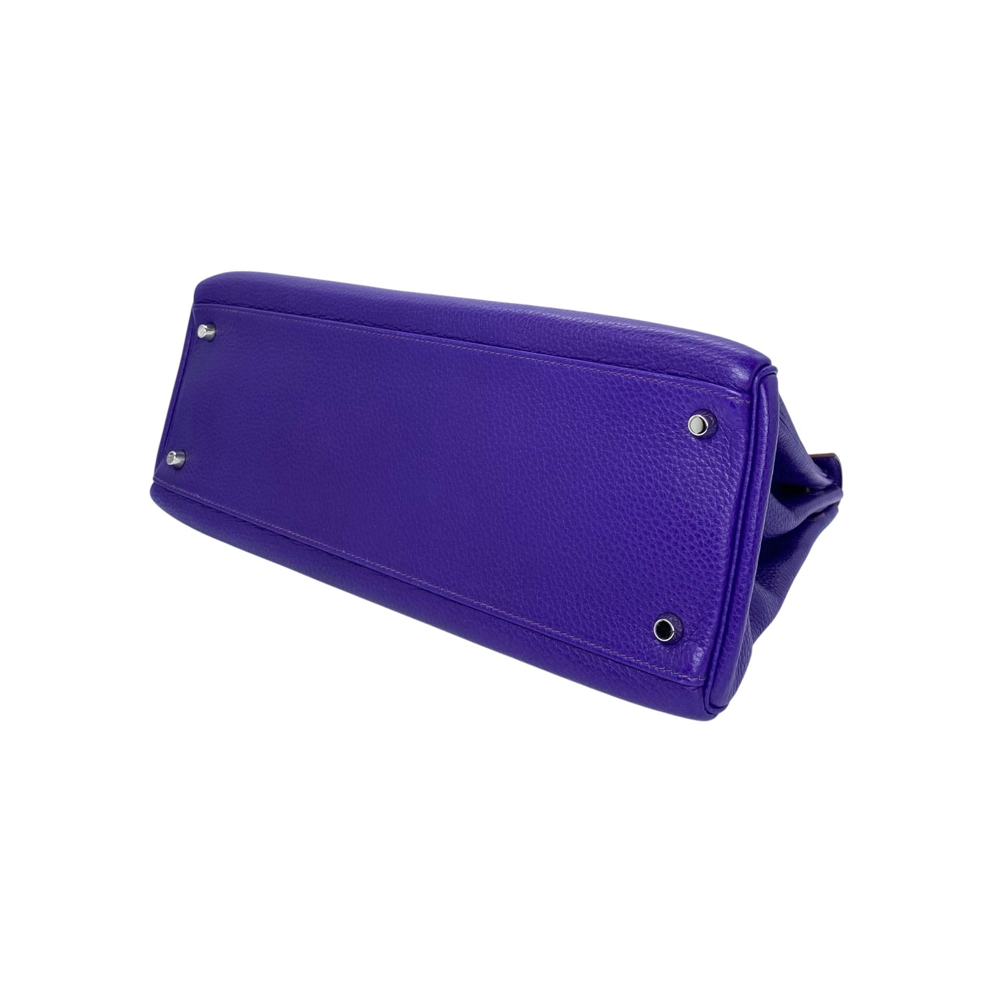 Hermes Kelly 35 Iris Clemence Palladium Hardware