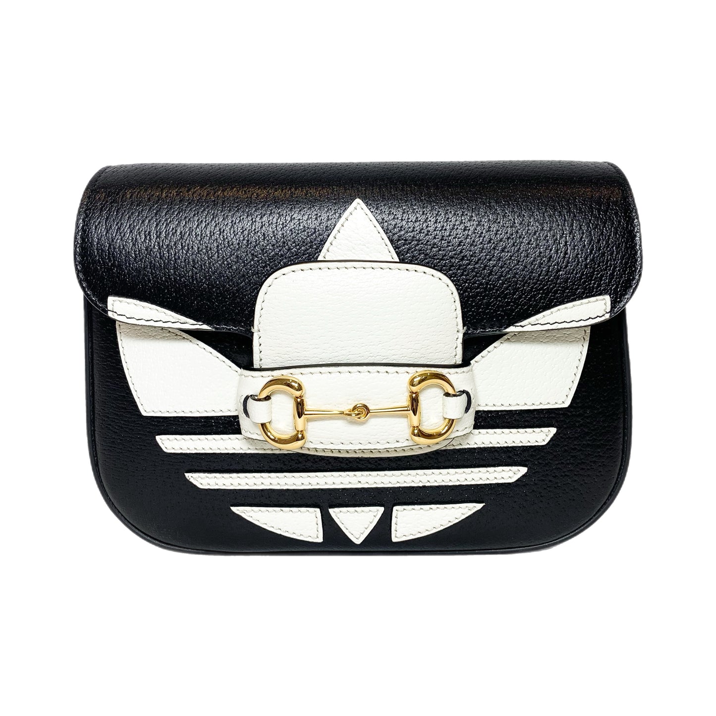 Gucci x Adidas Black Horsebit 1955 Shoulder Bag