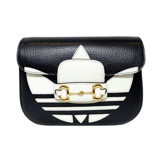 Gucci x Adidas Black Horsebit 1955 Shoulder Bag