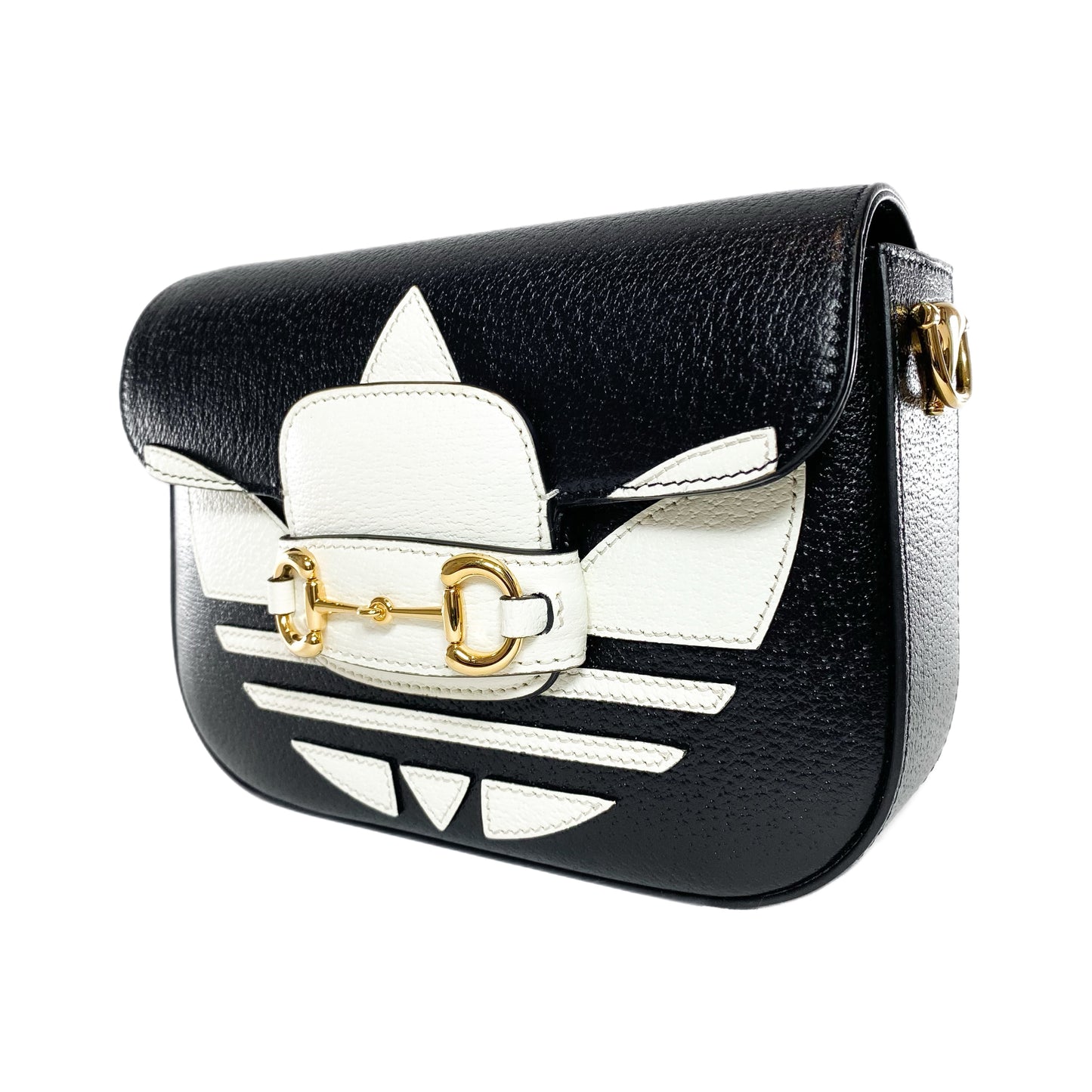 Gucci x Adidas Black Horsebit 1955 Shoulder Bag