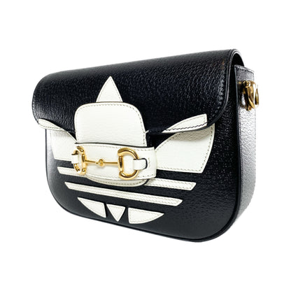 Gucci x Adidas Black Horsebit 1955 Shoulder Bag