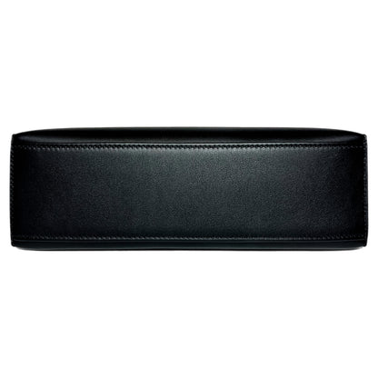 Hermes Kelly Pochette Black Swift Palladium Hardware