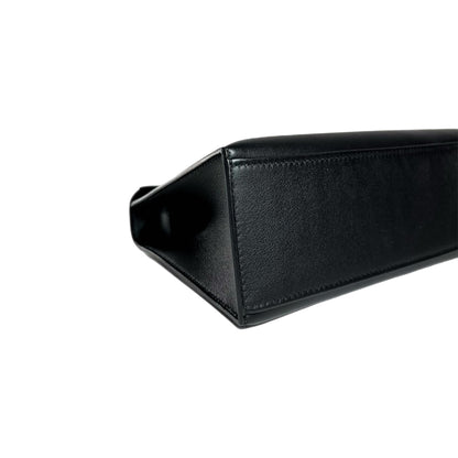 Hermes Kelly Pochette Black Swift Palladium Hardware