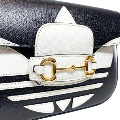 Gucci x Adidas Black Horsebit 1955 Shoulder Bag