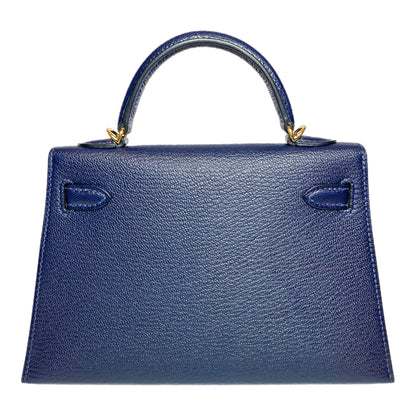 Hermes Mini Kelly 20 HSS Blue Nuit Rose Mexico Chevre Gold Hardware