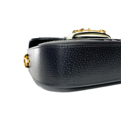 Gucci x Adidas Black Horsebit 1955 Shoulder Bag