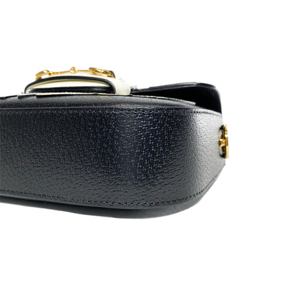 Gucci x Adidas Black Horsebit 1955 Shoulder Bag