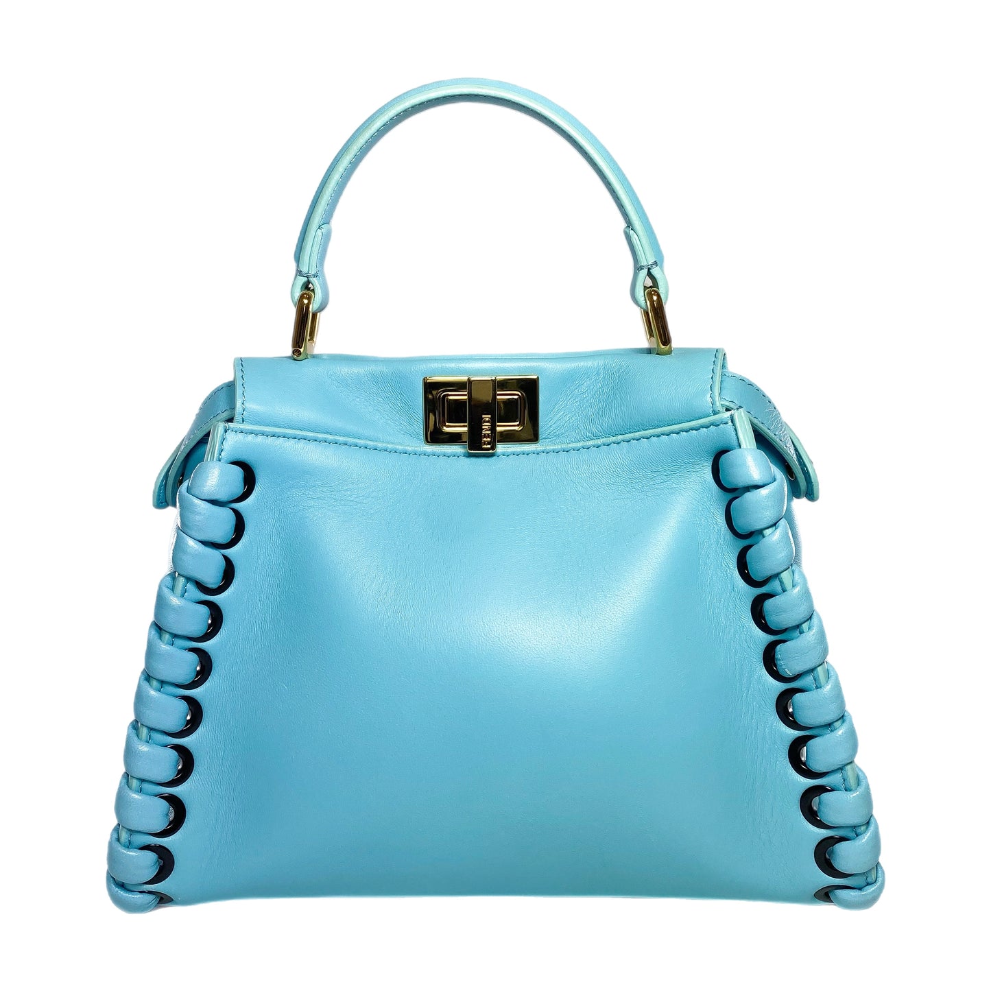 Fendi Turchese Lace Up Mini Peekaboo