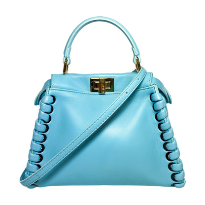 Fendi Turchese Lace Up Mini Peekaboo