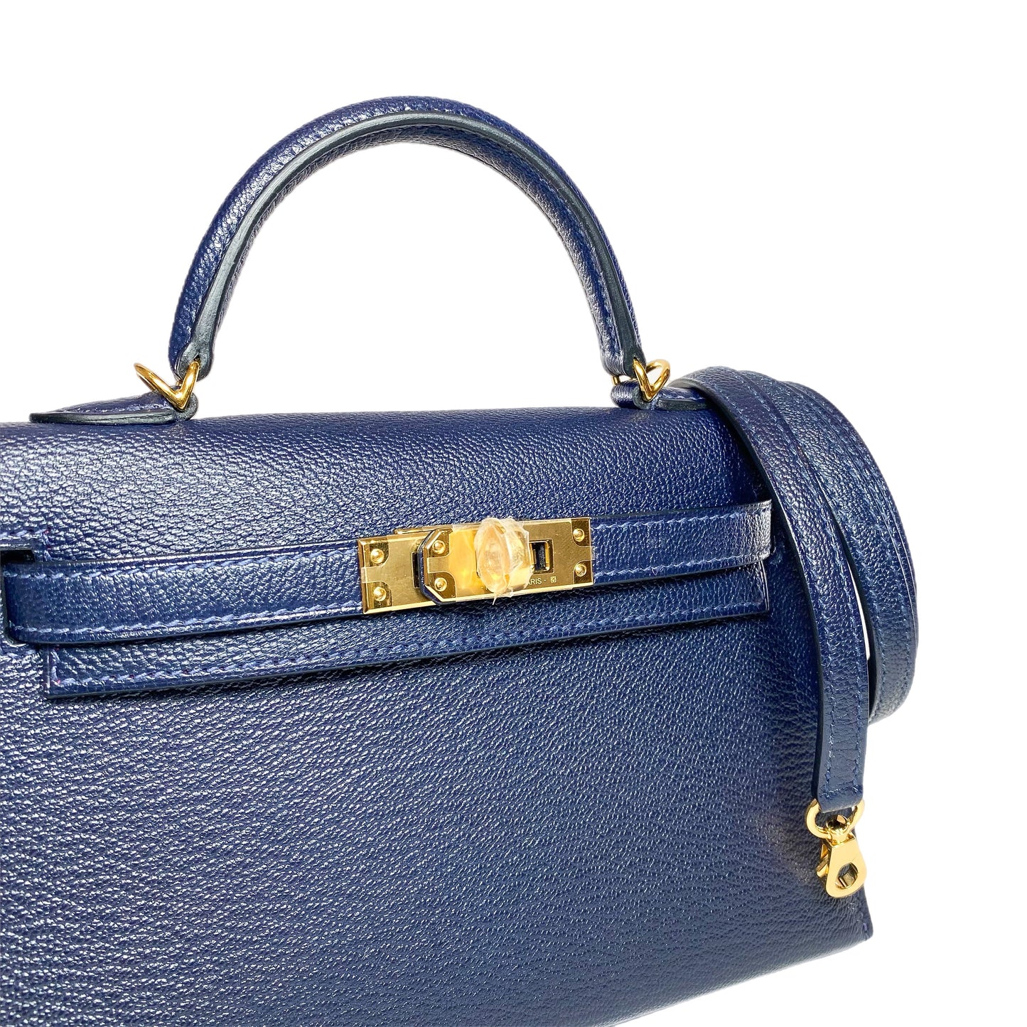 Hermes Mini Kelly 20 HSS Blue Nuit Rose Mexico Chevre Gold Hardware