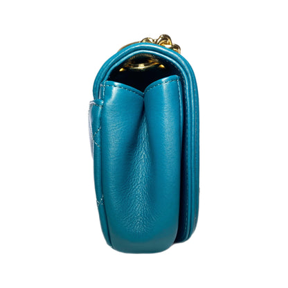 Chanel Teal Curved Shoulder Bag