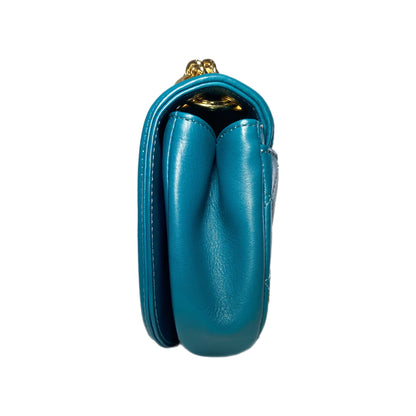 Chanel Teal Curved Shoulder Bag