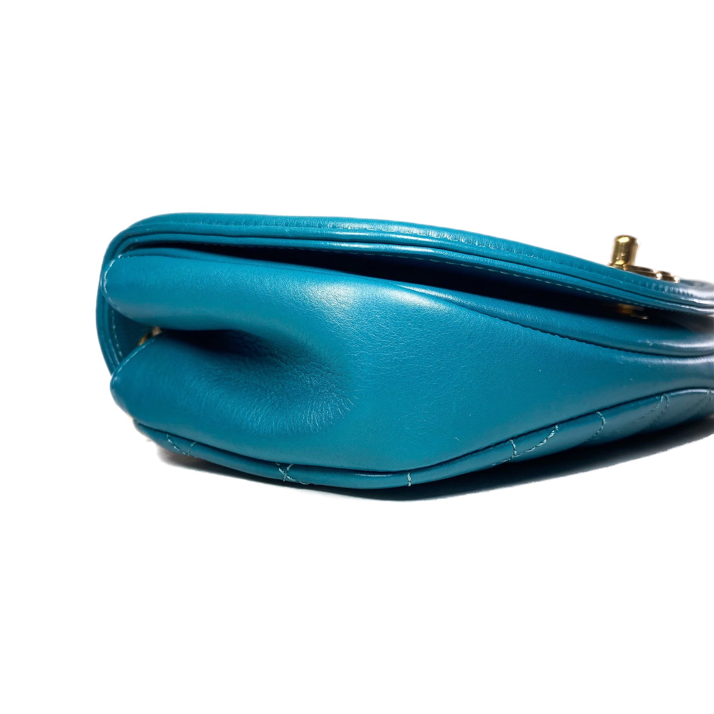 Chanel Teal Curved Shoulder Bag