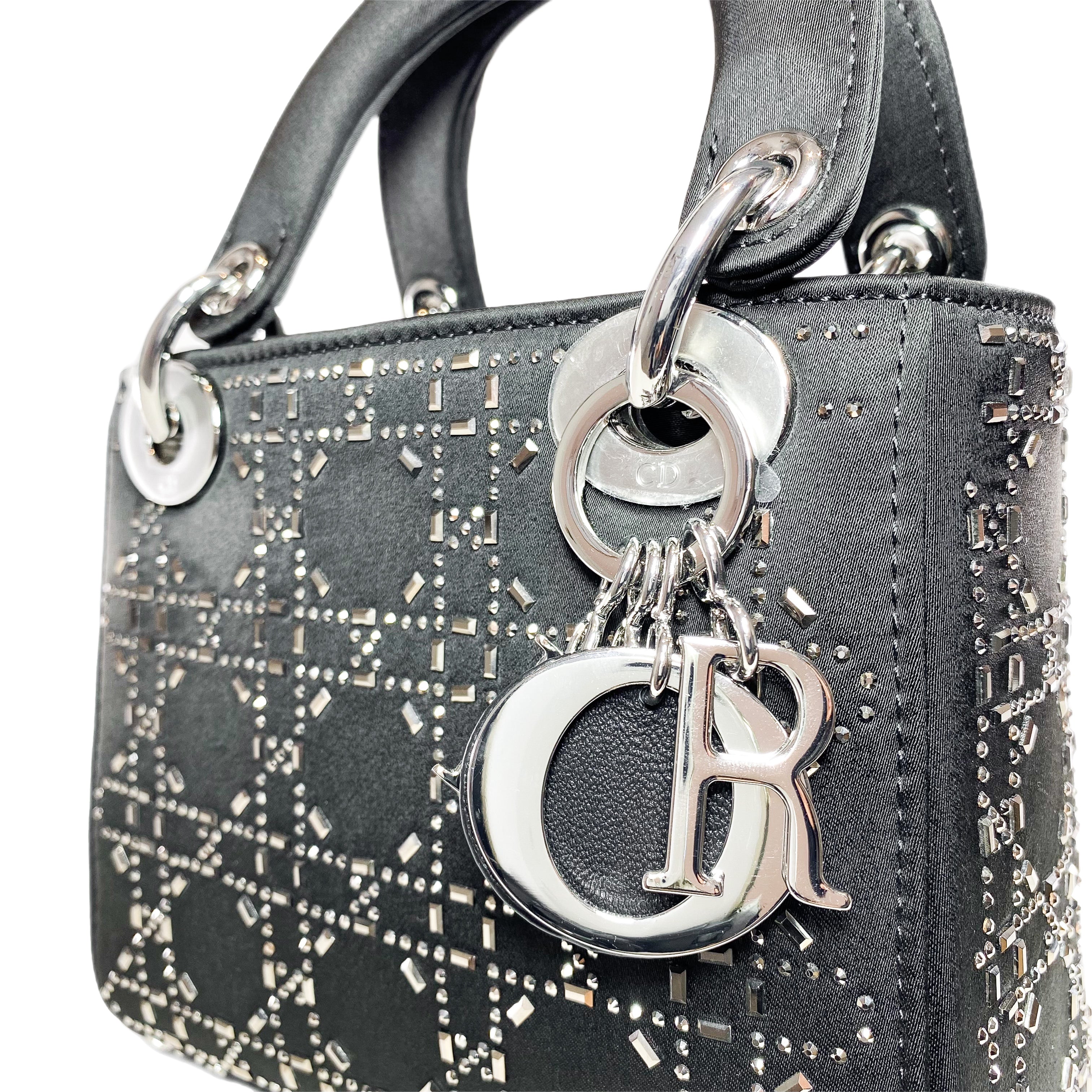 Dior Black Strass Cannage Mini Lady Dior – Consign of the Times ™