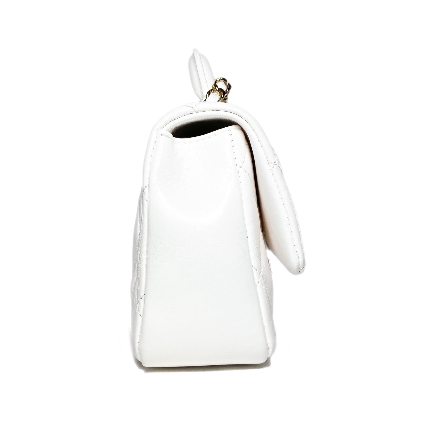 Chanel White Mini Square Top Handle