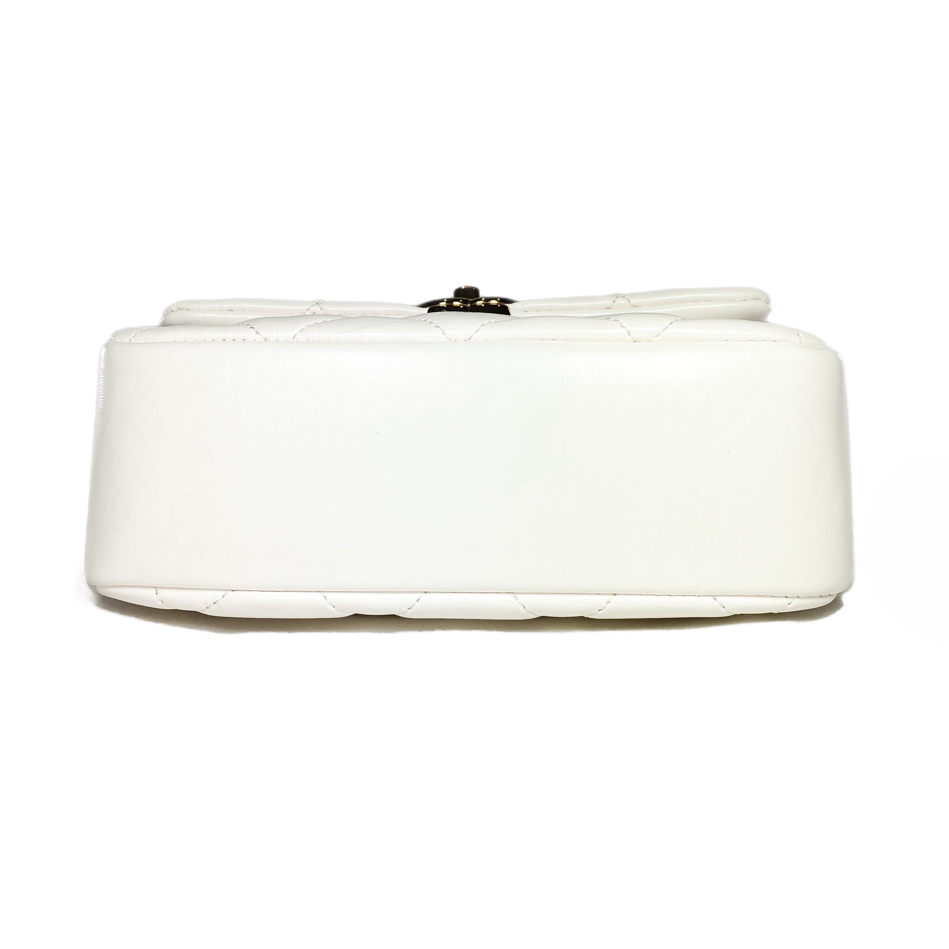 Chanel White Mini Square Top Handle