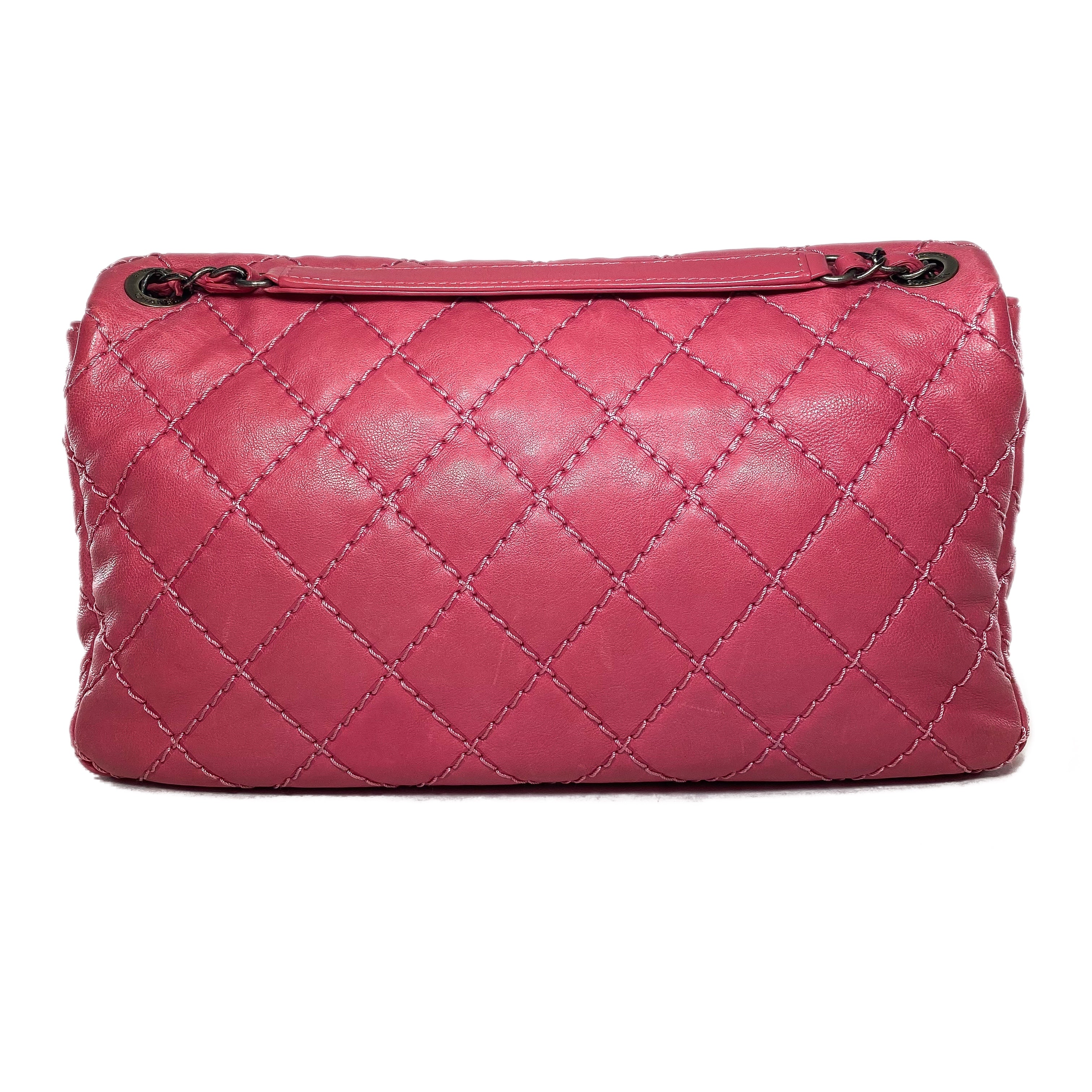 Chanel Pink Natural Beauty Split Pocket Flap Bag