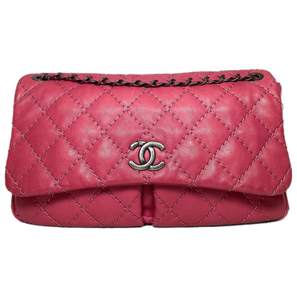 Chanel Pink Natural Beauty Split Pocket Flap Bag
