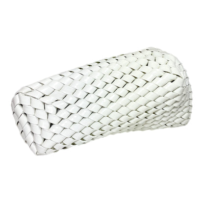 Bottega Veneta Intrecciato Slanted White Clutch
