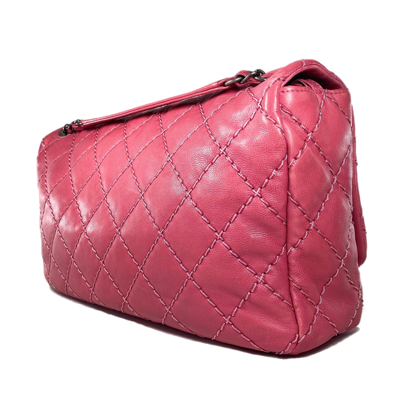 Chanel Pink Natural Beauty Split Pocket Flap Bag