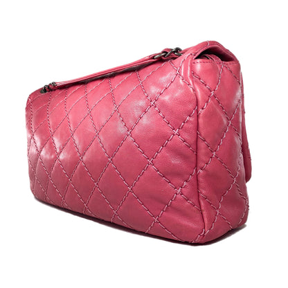 Chanel Pink Natural Beauty Split Pocket Flap Bag