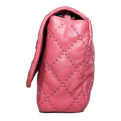 Chanel Pink Natural Beauty Split Pocket Flap Bag