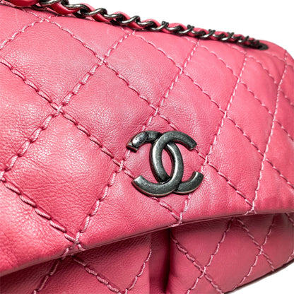 Chanel Pink Natural Beauty Split Pocket Flap Bag