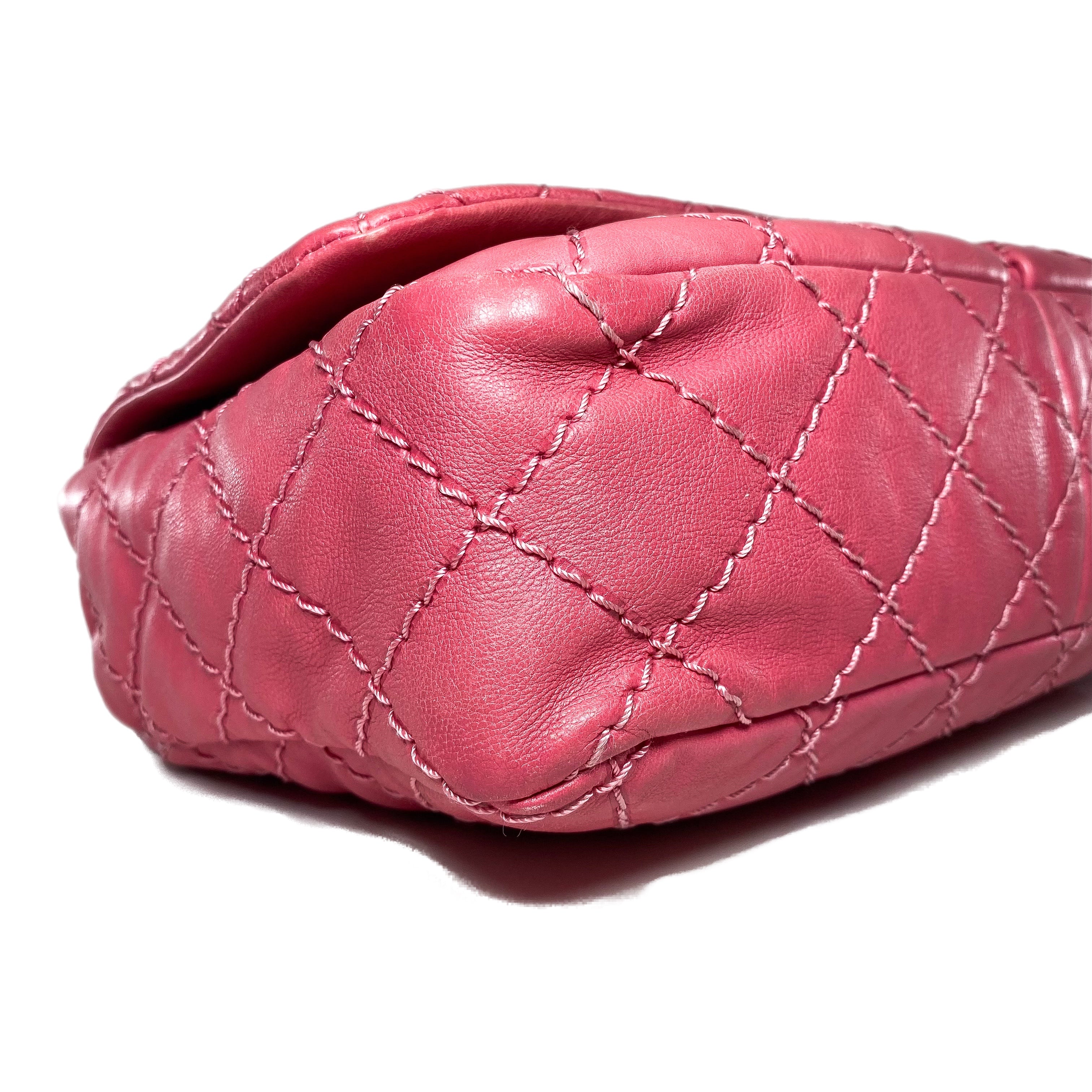 Chanel Pink Natural Beauty Split Pocket Flap Bag