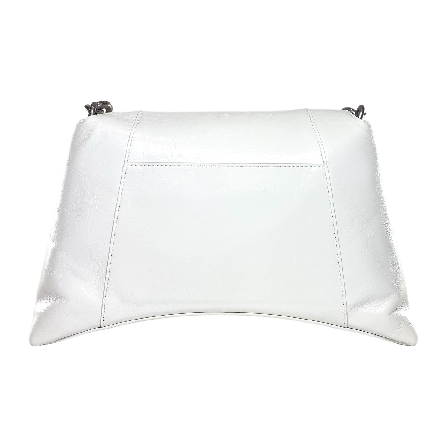 Balenciaga White Downtown Chain Shoulder Bag