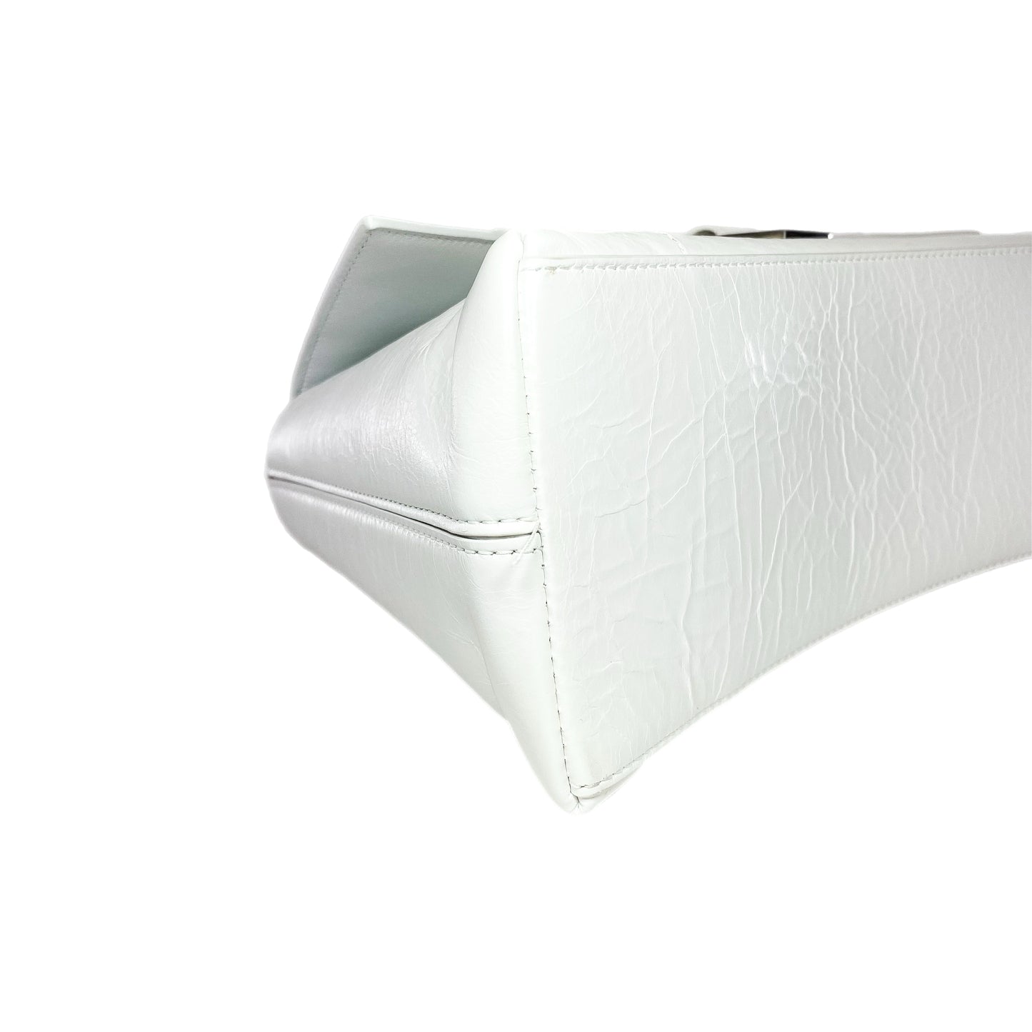 Balenciaga White Downtown Chain Shoulder Bag