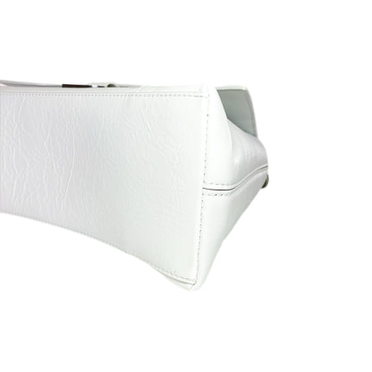 Balenciaga White Downtown Chain Shoulder Bag