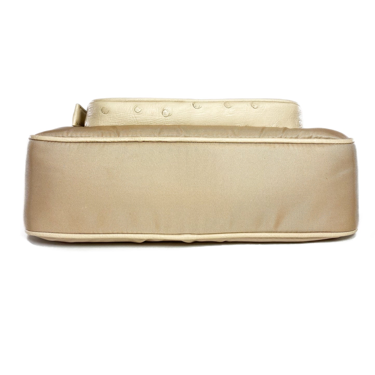 Prada Cammeo Re-Nylon Ostrich Shoulder Bag