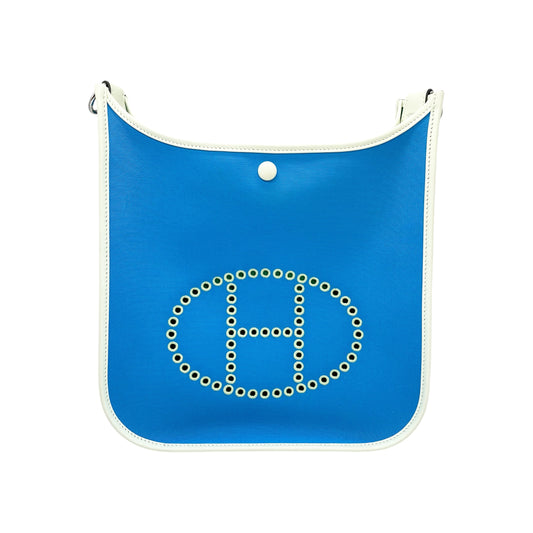 Hermes Evelyne White Bleu Azteque Vert Fizz Palladium Hardware