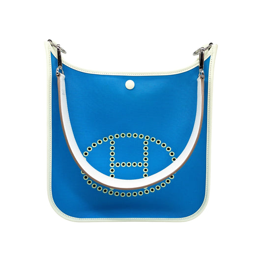Hermes Evelyne White Bleu Azteque Vert Fizz Palladium Hardware