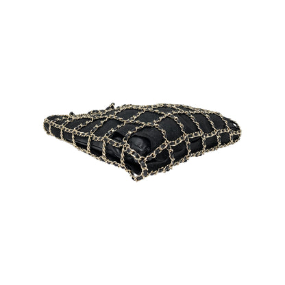 Chanel Black Chain Shopper Tote Bag