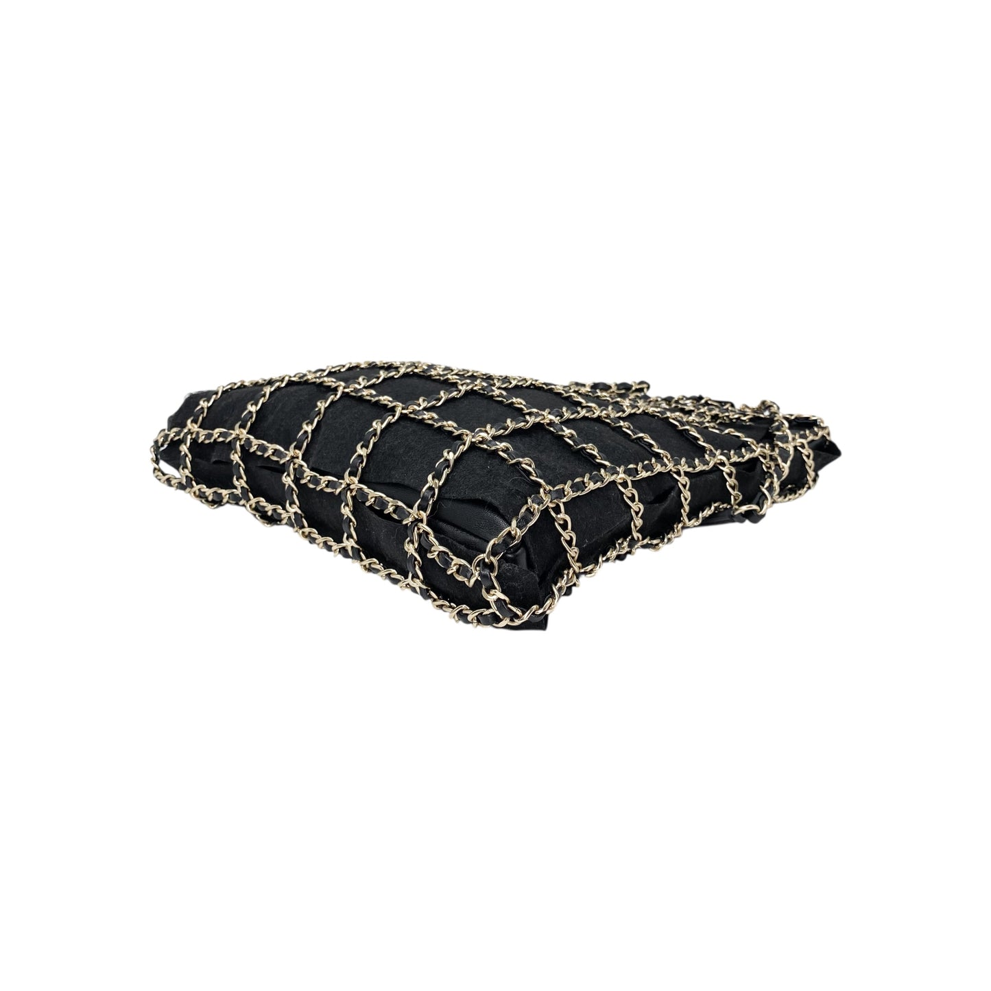 Chanel Black Chain Shopper Tote Bag