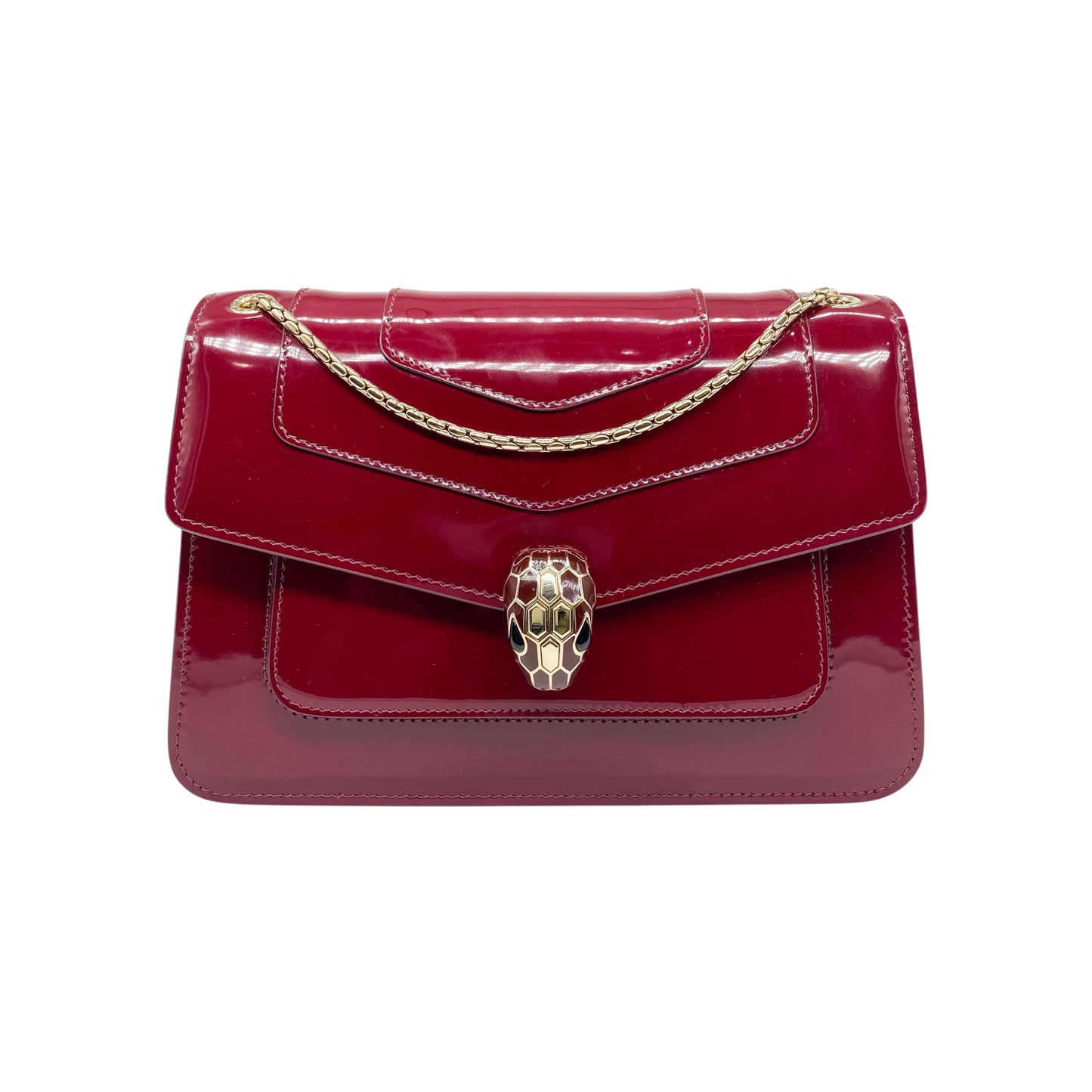 Bulgari Burgundy Serpenti Forever Crossbody Bag