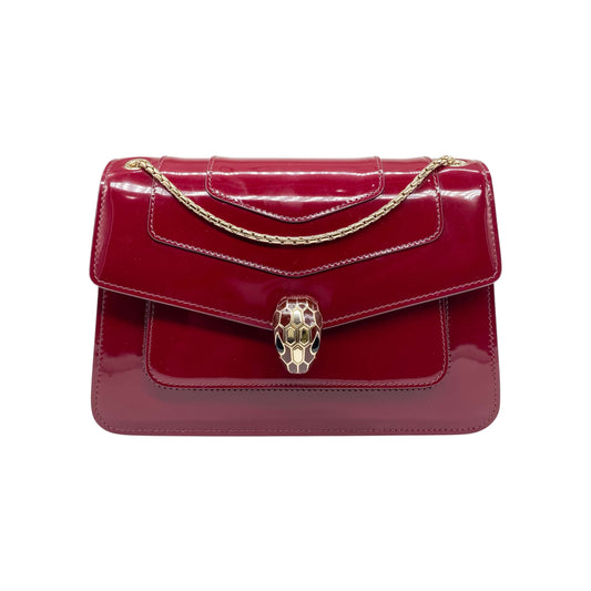 Bulgari Burgundy Serpenti Forever Crossbody Bag