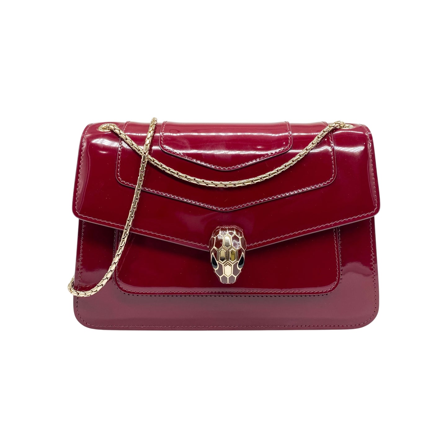Bulgari Burgundy Serpenti Forever Crossbody Bag