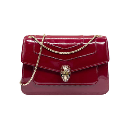 Bulgari Burgundy Serpenti Forever Crossbody Bag