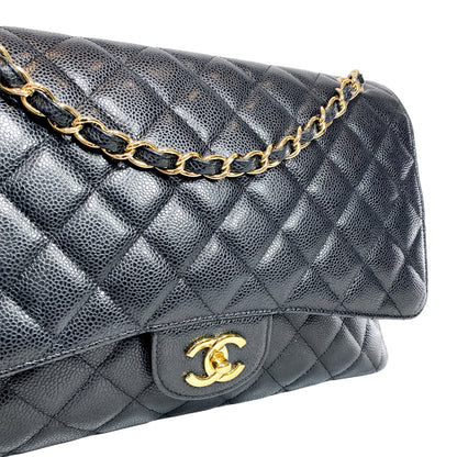 Chanel Black Maxi Single Flap Bag