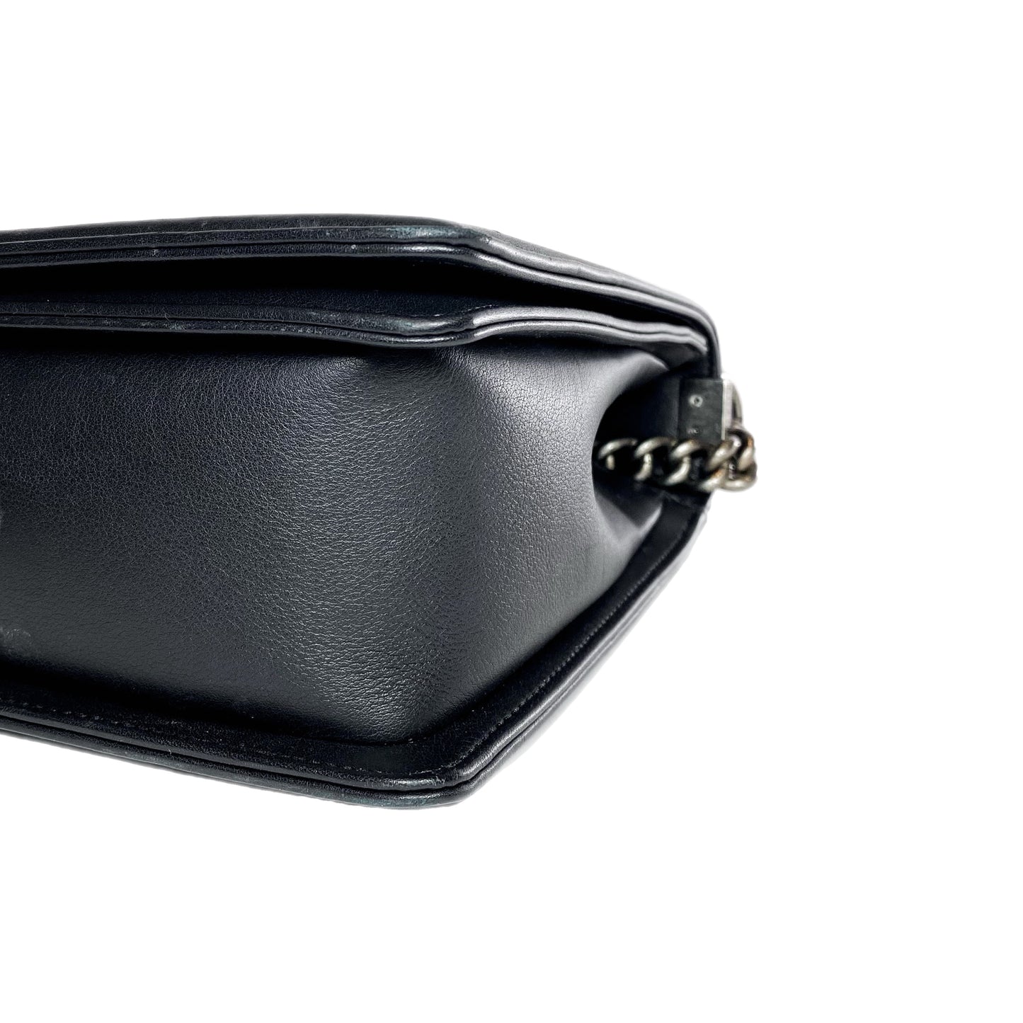 Chanel Black Large Chevron Boy Bag