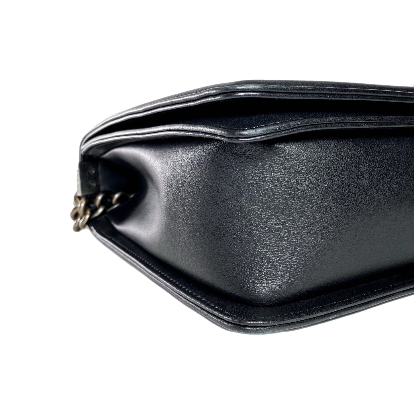 Chanel Black Large Chevron Boy Bag